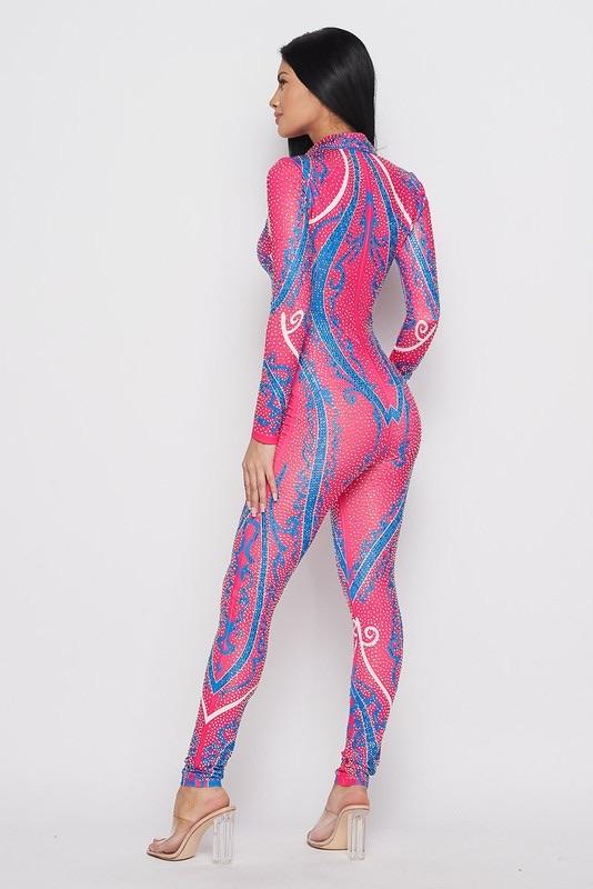 DIAMONDS JUMPSUIT - PINK - TRESLUSH