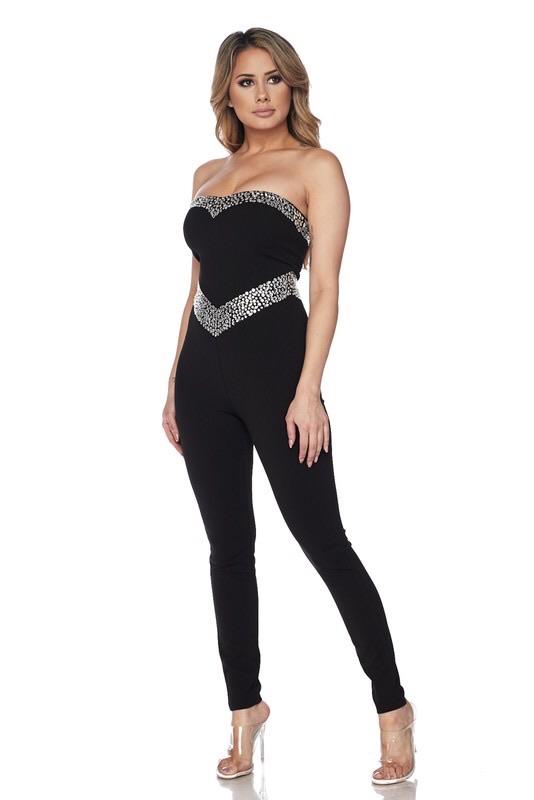 JUST A CUTIE JUMPSUIT- BLACK - TRESLUSH
