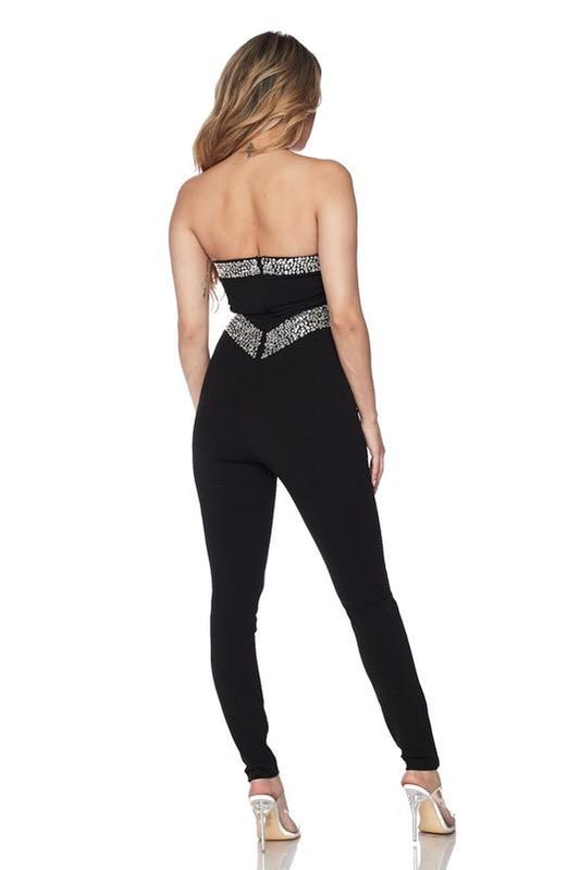 JUST A CUTIE JUMPSUIT- BLACK - TRESLUSH