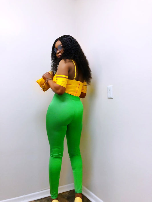 LISHA BANDAGE TOP - YELLOW - TRESLUSH