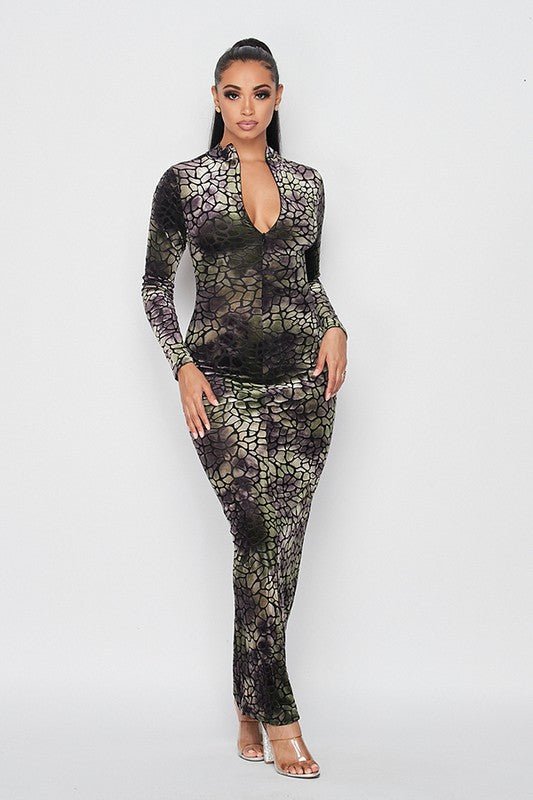 Semi-Sheer Classy Maxi Dress - TRESLUSH