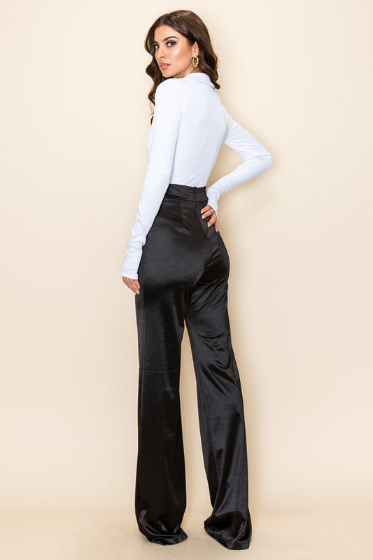 VIVIANNE SATIN PANT - BLACK - TRESLUSH