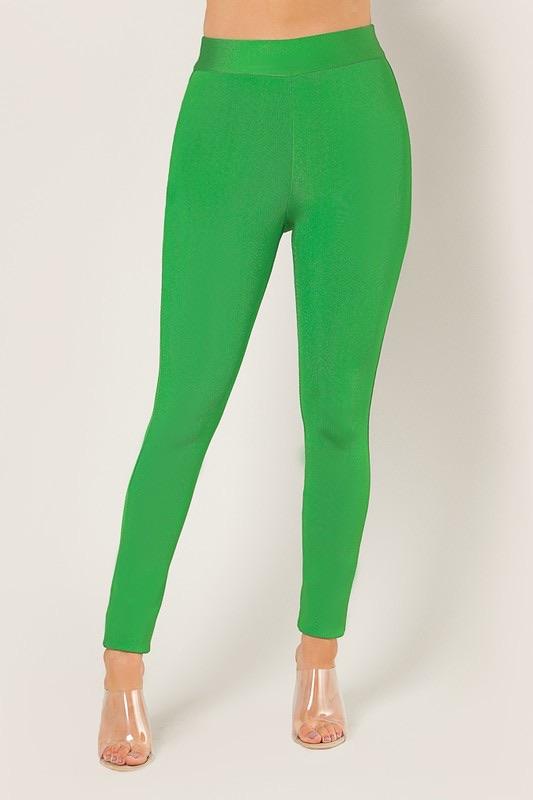 CAPRI BANDAGE PANT - MOSS - TRESLUSH