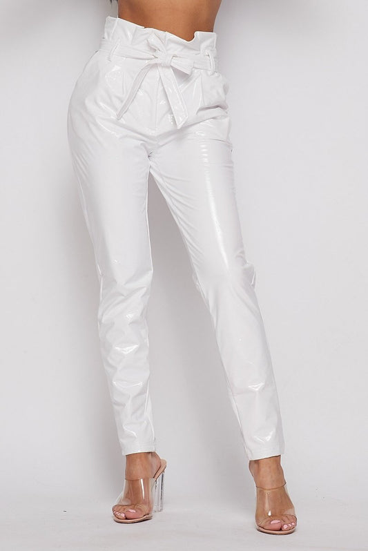 CHANDELLE PVC PANT - WHITE - TRESLUSH