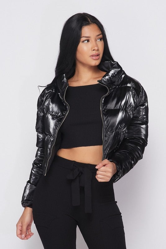 CROP PUFFY JACKET - TRESLUSH