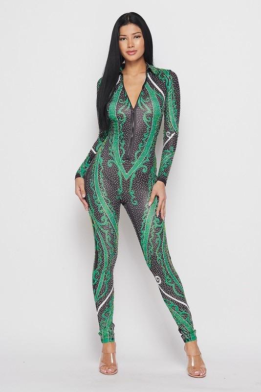 DIAMONDS JUMPSUIT - BLACK - TRESLUSH