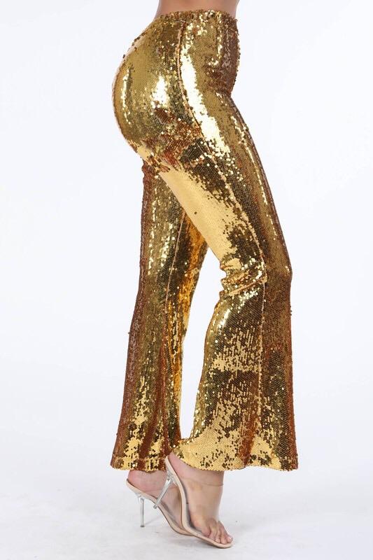 ENCHANTED SEQUINS GOLD PANT - TRESLUSH