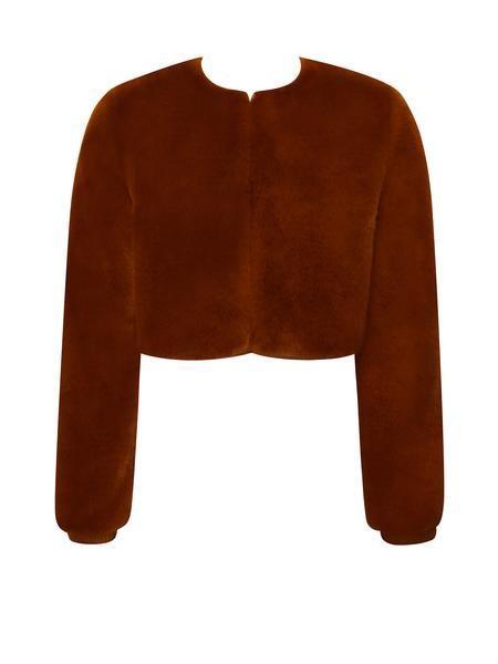 EUPHORIA FUR JACKET - BURNT ORANGE - TRESLUSH