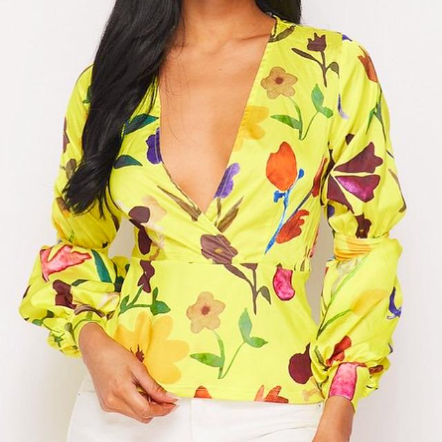 FLAVA FLORAL TOP - YELLOW - TRESLUSH