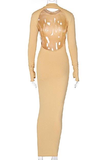 HOUR GLASS DRESS - BROWN - TRESLUSH