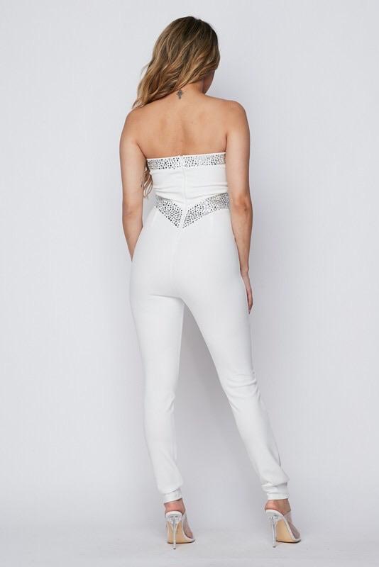 JUST A CUTIE JUMPSUIT- WHITE - TRESLUSH