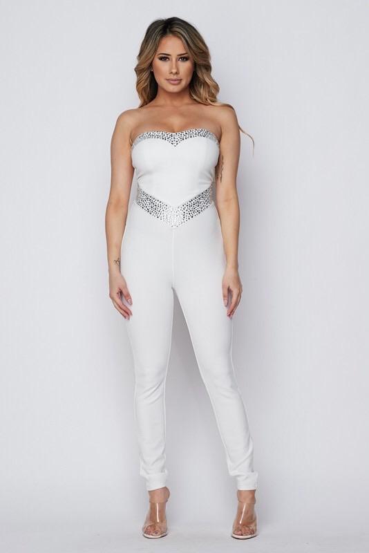 JUST A CUTIE JUMPSUIT- WHITE - TRESLUSH