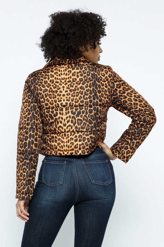 LEOPARD PUFFY JACKET - TRESLUSH