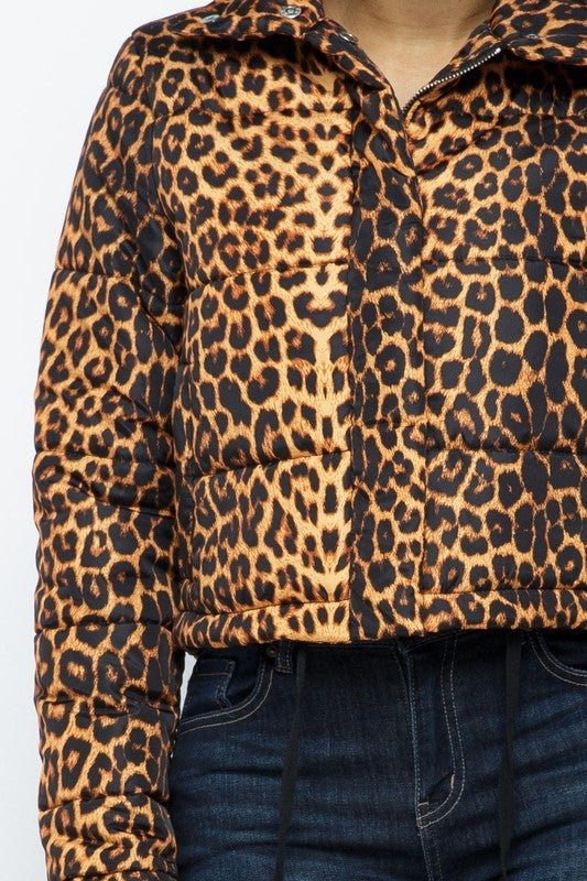 LEOPARD PUFFY JACKET - TRESLUSH