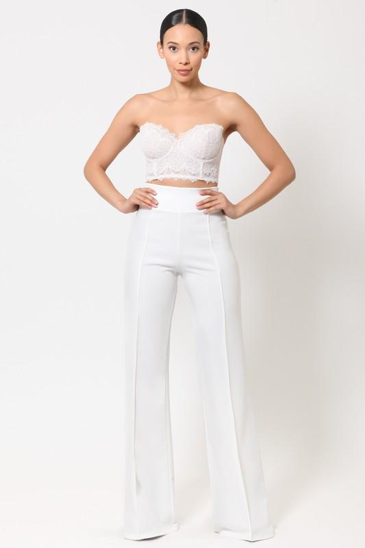 MIMI HIGH WAISTED PANT- BEIGE - TRESLUSH