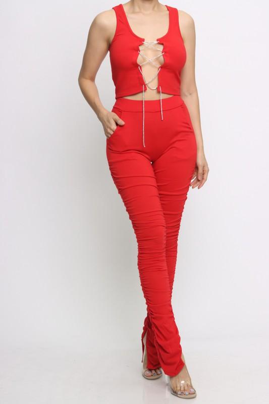 ON EDGE PANT I- RED - TRESLUSH