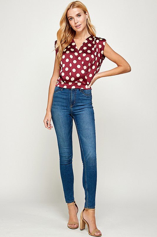 Polkadot Sleeveless Top - TRESLUSH