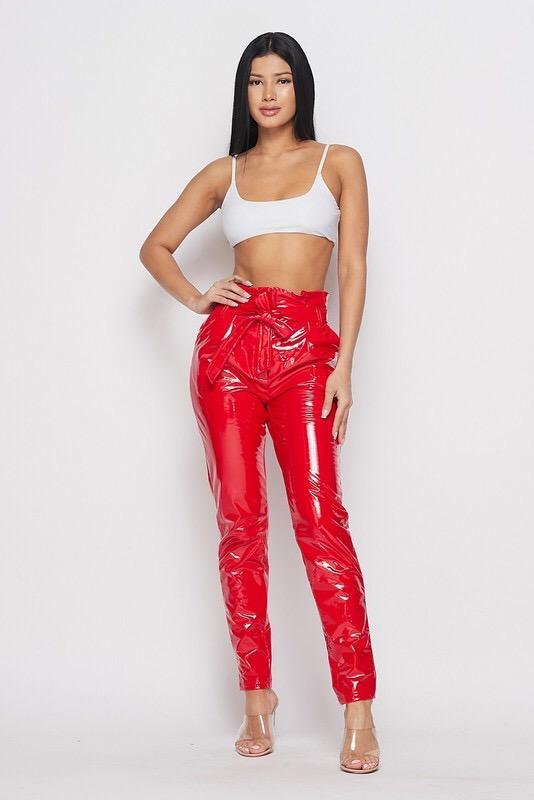 RYANNE PVC PANT - BLACK - TRESLUSH