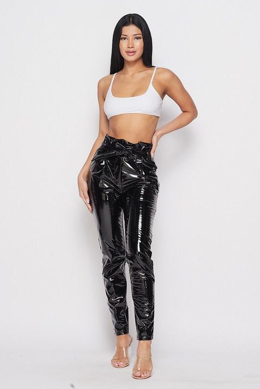 RYANNE PVC PANT - BLACK - TRESLUSH