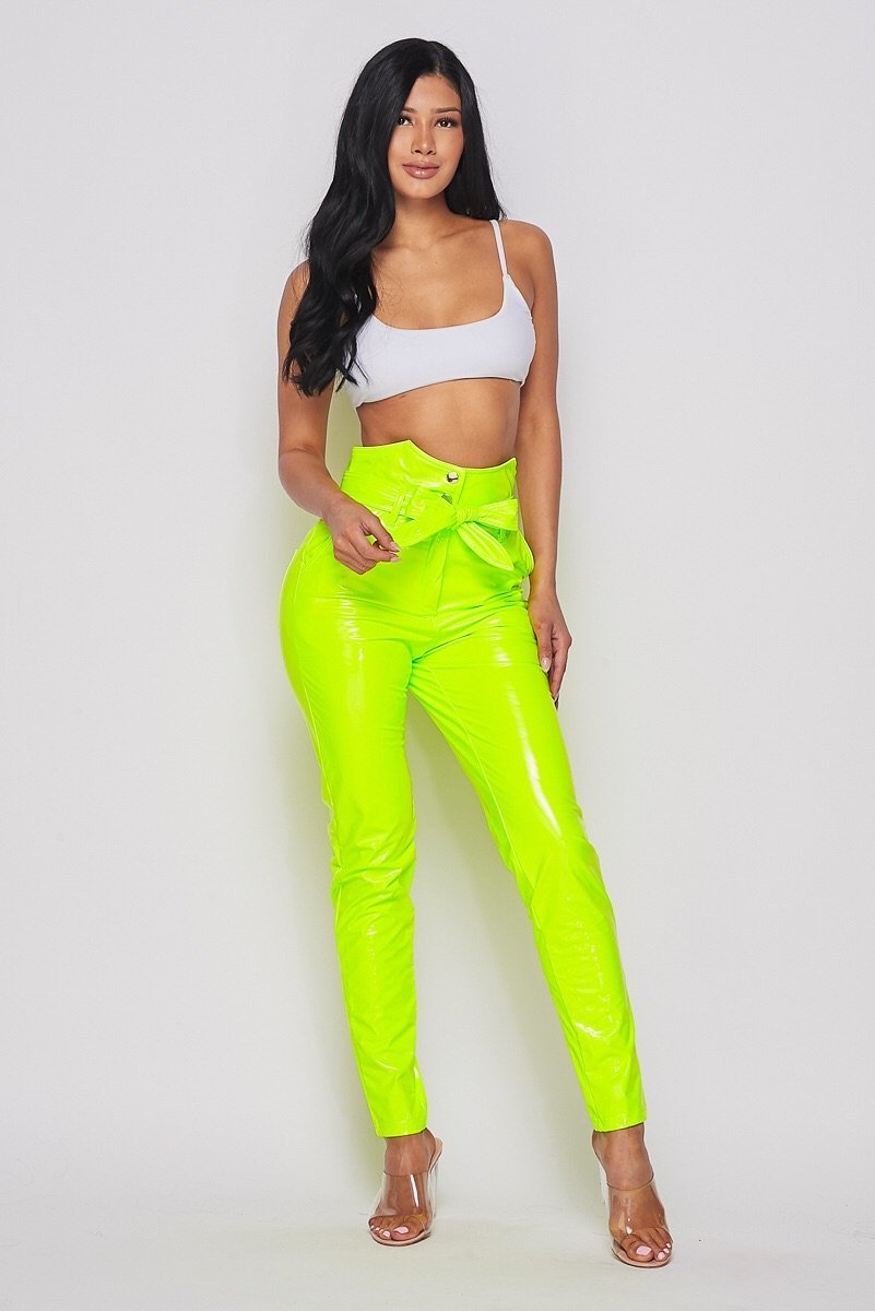 RYANNE PVC PANT - BLACK - TRESLUSH