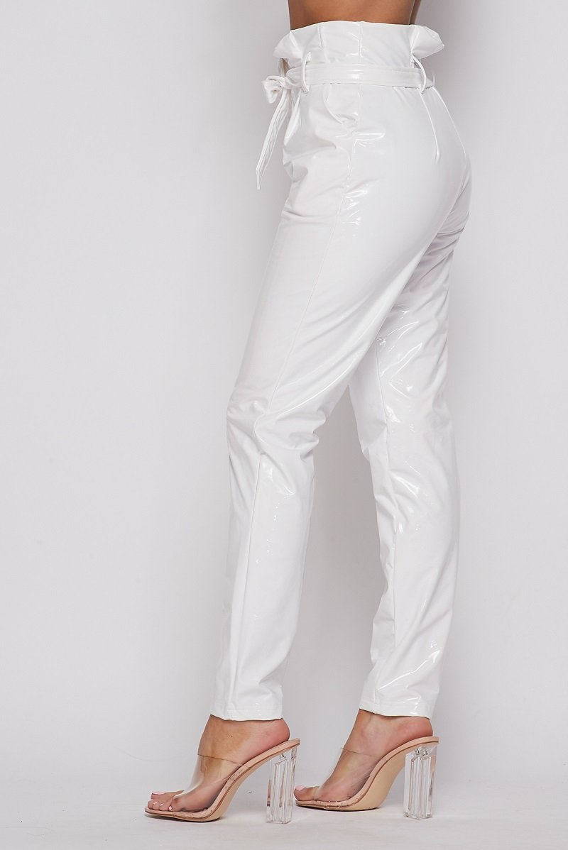 RYANNE PVC PANT - NEON ORANGE - TRESLUSH