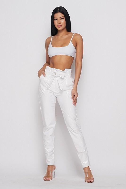 RYANNE PVC PANT - WHITE - TRESLUSH