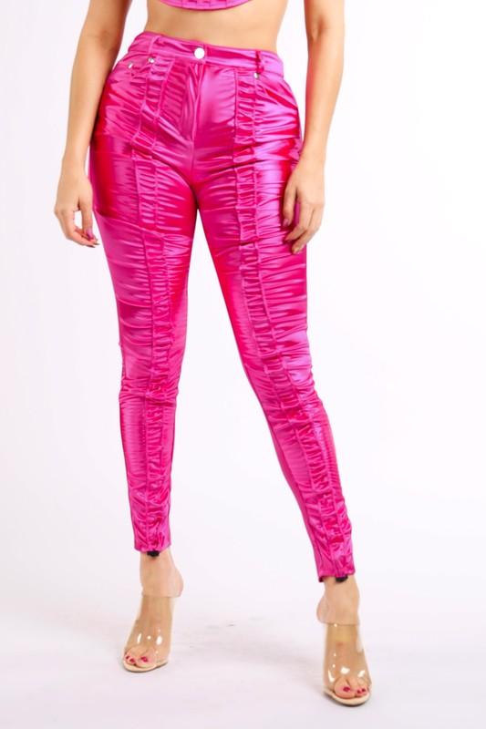 SHIRRING PANTS - PINK - TRESLUSH