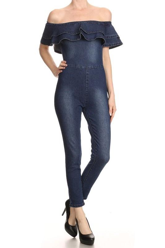 VANNA DENIM JUMPSUIT - TRESLUSH