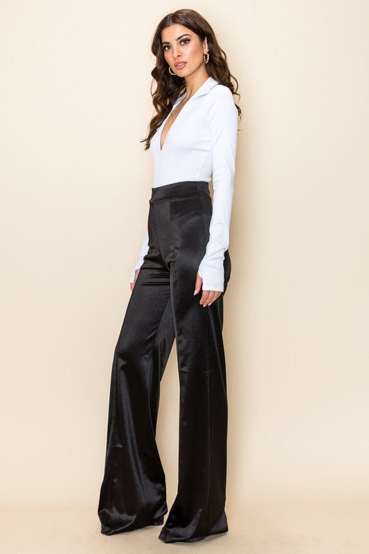 VIVIANNE SATIN PANT - BLACK - TRESLUSH