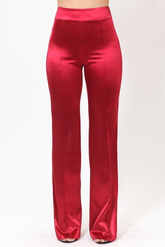 VIVIANNE SATIN PANT - Emerald - TRESLUSH