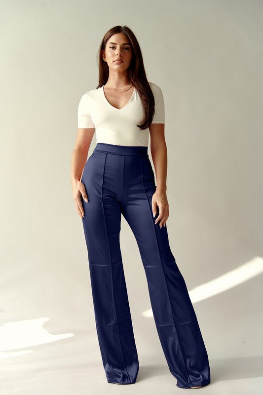 VIVIANNE SATIN PANT - Navy - TRESLUSH