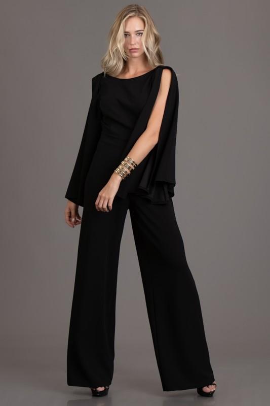 WIDE CAPE JUMPSUIT - TRESLUSH