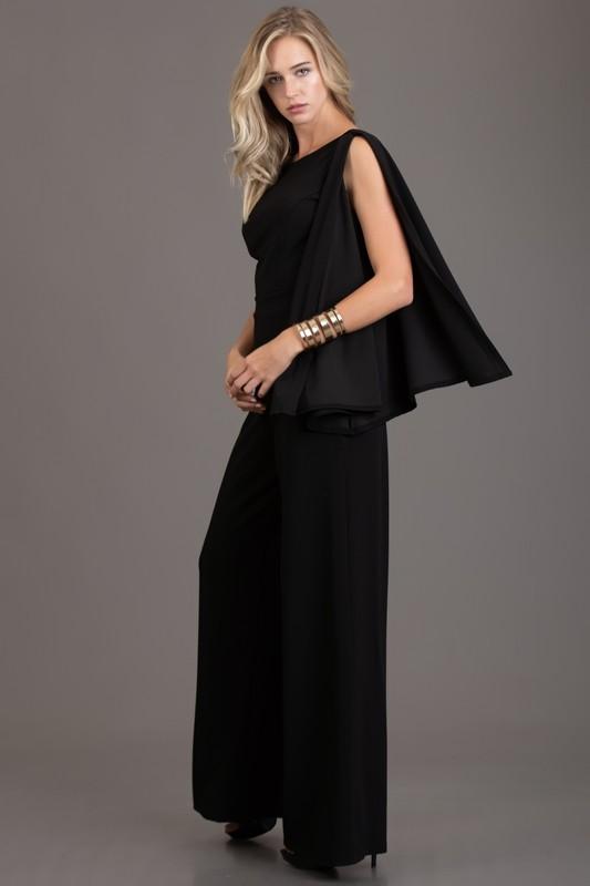 WIDE CAPE JUMPSUIT - TRESLUSH