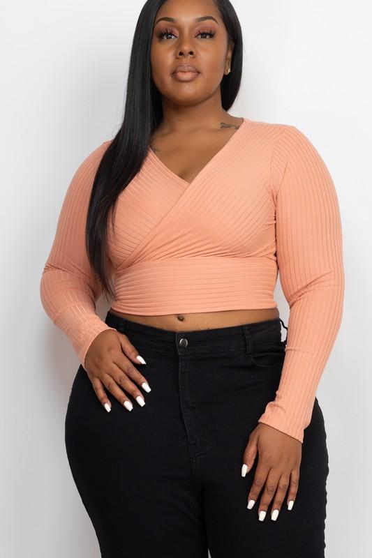 Wrap Front Top - Pink - TRESLUSH