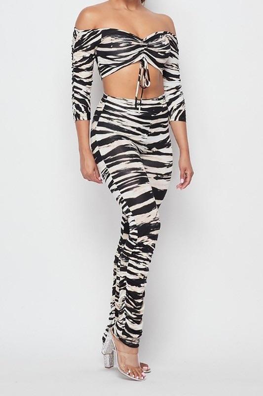 ZEBRA TILES PANT SET - TRESLUSH