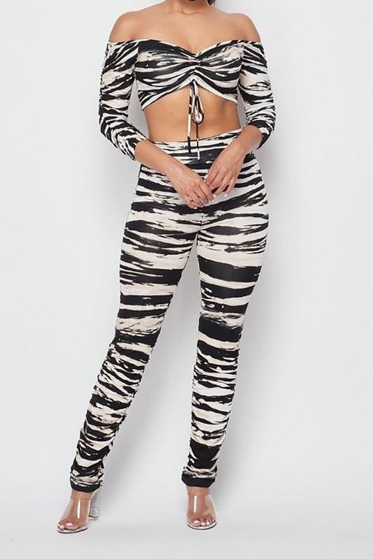 ZEBRA TILES PANT SET - TRESLUSH